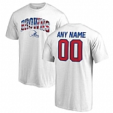 Men's Customized Cleveland Browns NFL Pro Line by Fanatics Branded Any Name & Number Banner Wave T-Shirt White,baseball caps,new era cap wholesale,wholesale hats